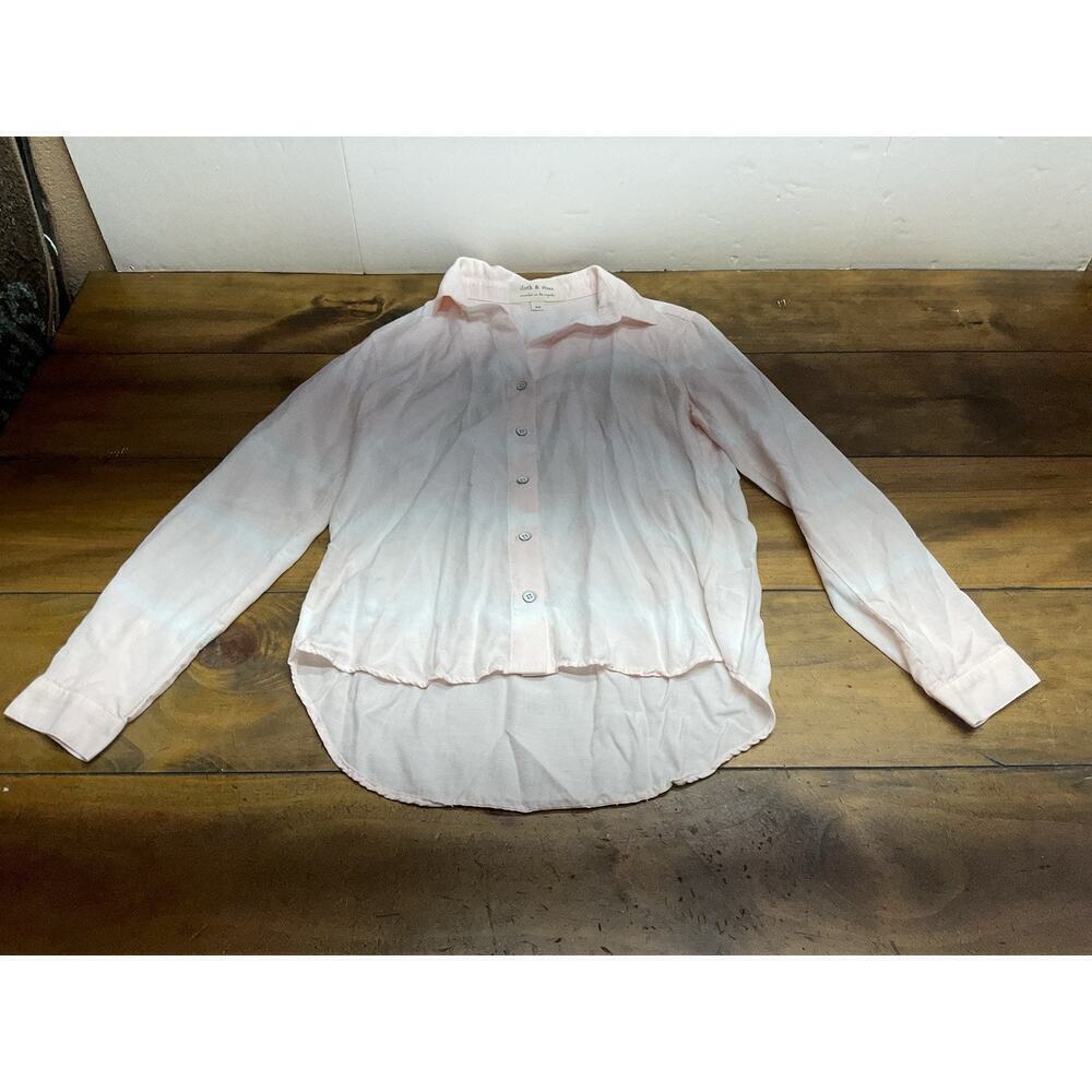 Cloth And Stone Anthropologie Pink Tye Dye Button Down XS